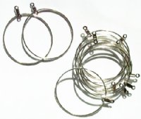 5 Pairs of 40mm Nickel Plated Hoop Earrings